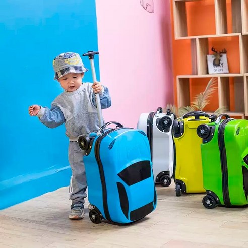 자동차 모양 트롤리 캐리어로 아이와 함께 즐겁고 안전한 여행을!