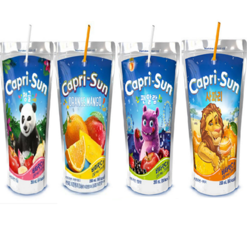 소솜상점 카프리썬 200ml 혼합 40팩 (오렌지망고+사파리+펀알람+정글) 1세트 팩음료수 소솜상점 카프리썬 200ml 혼합 40팩 (오렌지망고+사파리+펀알람+정글) 1세트 팩음료수