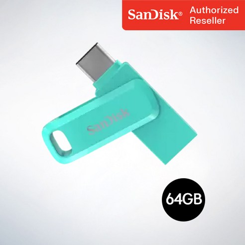 샌디스크 USB 메모리 Ultra Dual Go 울트라 듀얼 고 Type-C OTG USB 3.1 SDDDC3 64GB 민트그린, 64기가