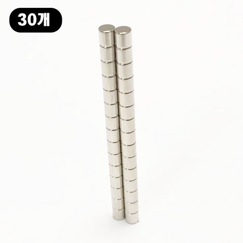 [제이스샷] 지름 5mm x 두께 5mm 동그란 네오디뮴 자석, D5*5T, 30개