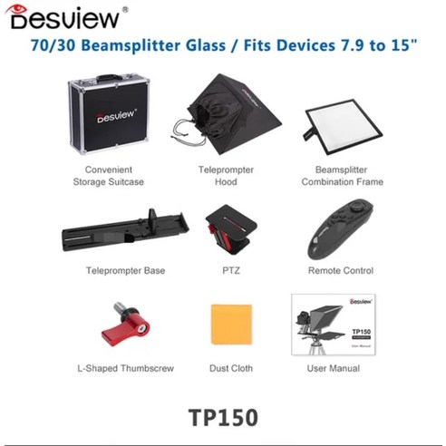 텔레프롬프터 Desview Bestview TP170 TP150 T12 T3S T3 TS2 T2 범용 휴대용 전화 DSLR 녹화 라이브, 1.T2