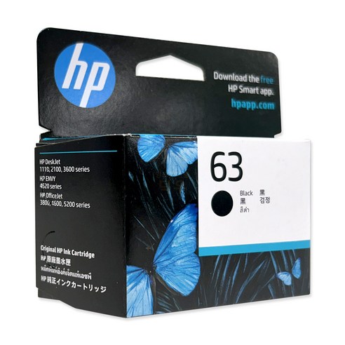 정품 HP63검정잉크, 1개, 정품 63칼라