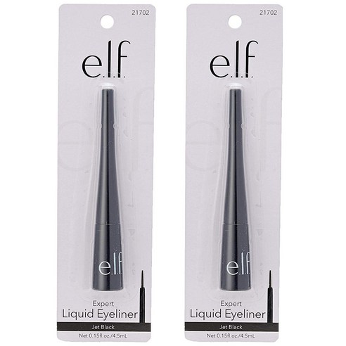 elf 엑스퍼트 리퀴드 아이라이너 4.5 g, Jet Black, 2개
