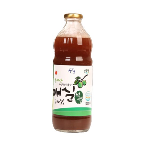 참들애 지리산 청정 산청 매실 100% 무설탕 매실원액 1000ml, 1병(박스x)