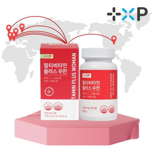 여성 멀티비타민 플러스 우먼 올인원 기능성 영양제, 1박스, 60정