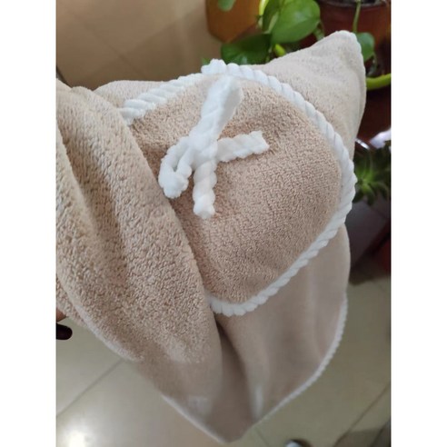 원피스 타월 샤워가운 소, 1개, 브라운 포켓