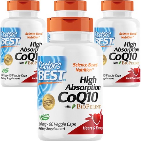 닥터스베스트 하이 앱솔션 CoQ10 100mg 베지 캡 비건, 60정, 4개