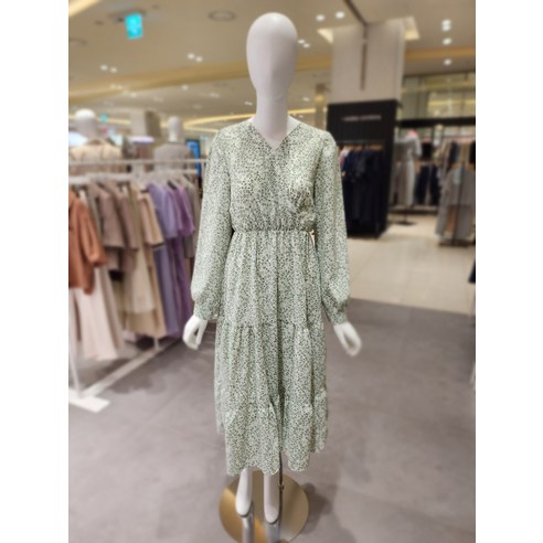 올리브데올리브 플라워 쉬폰 브이넥 원피스 YW3MO306(1687807)