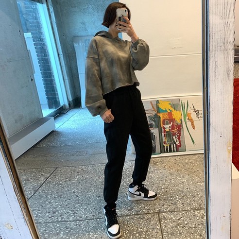 겨울의 따뜻한 편안함, 더잘 여성 기모 조거 팬츠