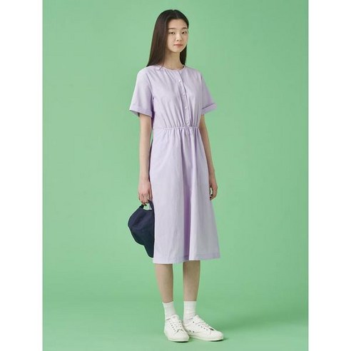 빈폴레이디스 그린빈폴 라운드넥 허리 스트링 원피스 라벤더 BF3371N03T166768