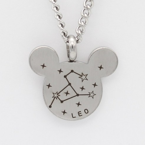 주누야 써지컬스틸 별자리 미키 미아방지목걸이