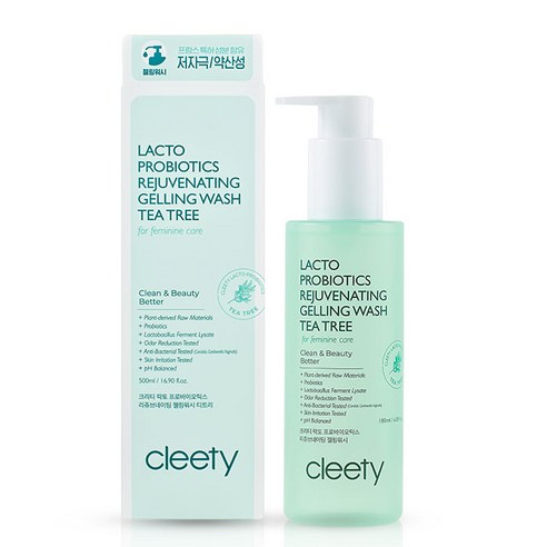 크리티 락토 프로바이오틱스 리쥬브네이팅 젤링워시 티트리 여성청결제, 젤링워시 180ml 티트리향, 1개, 180ml