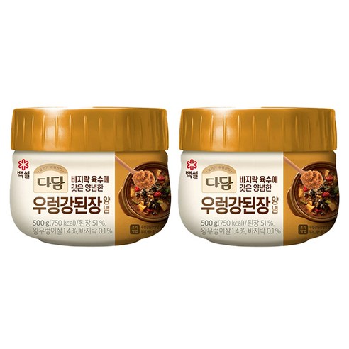 CJ 다담 우렁강된장 500g 청국장 찌개 찌게 양념장 양념 된장
