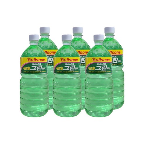 불스원 레인OK 에탄올 그린워셔액, 1.5L, 6개
