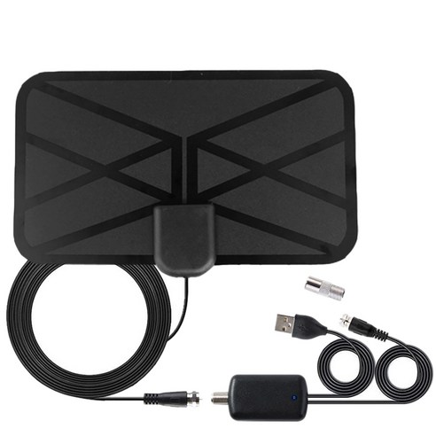 25dB TV 안테나 HD 디지털 실내 안테나 길이 1500 마일 범위 지원 4K 1080P 및 이전 TV의 실내 HDTV 안테나, 하나, 보여진 바와 같이