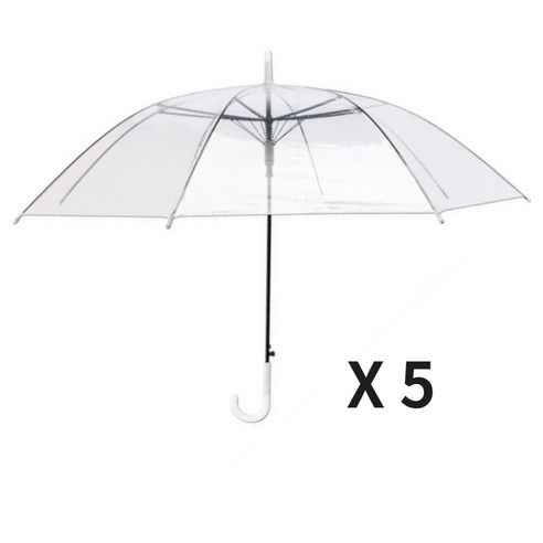 튼튼한 투명 비닐 자동우산 장우산