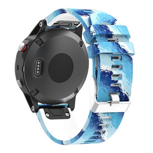 Garmin Forerunner 935 945 Quatix 5 Sapphire 스트랩 가민 QUICKFIT 22mm 위장 프린트 실리콘 손목 밴드 퀵 릴리스 손목 시계줄, #6, Quick Fit 22mm