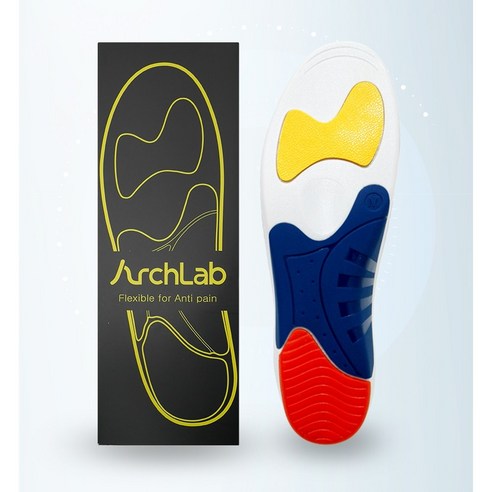 아치랩 족저근막염 완화 기능성 깔창 – 군화, 운동화, 안전화용 평발 및 요족 맞춤형 실리콘 젤리 쿠션 키높이 인솔 (블랙, 1개) 족저근막염패드