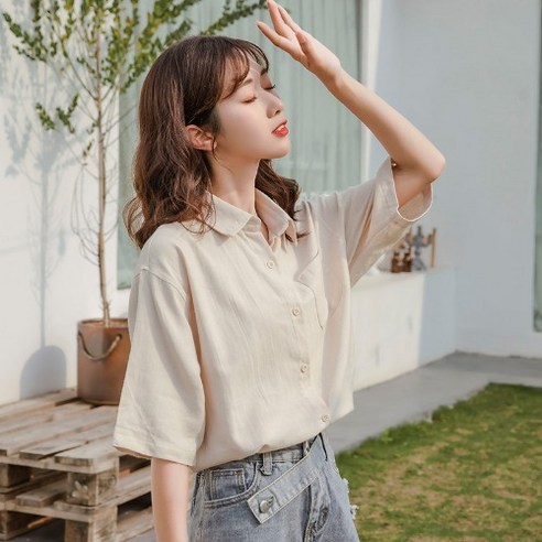 DFMEI 반팔 겉옷 다목적 여성의 스타일 일본식 탑 디자인 감각 틈새 새로운