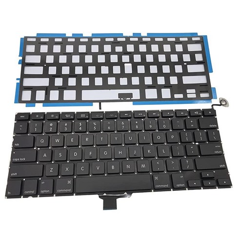 KB A1278 맥북 프로 13인치 2009-2015년용 미국 레이아웃 MD313 MD314 MC374 MC375 MB466 MB467 MC700 MC724 MB990 시리즈 블랙