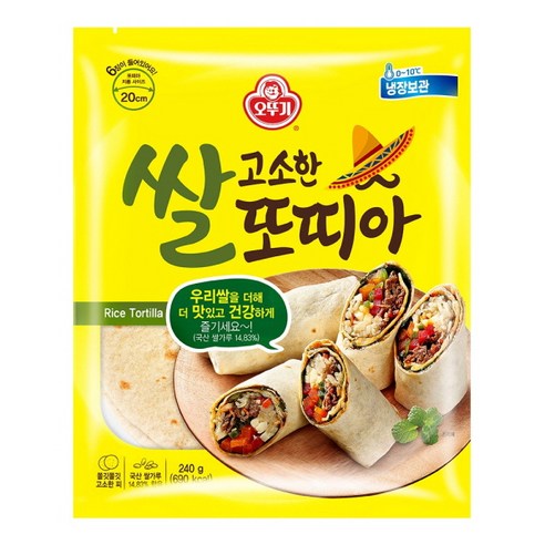 오뚜기 고소한 쌀 또띠아 240g, 6개