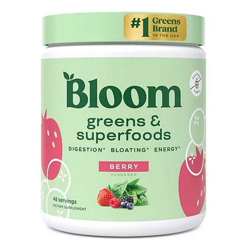 Bloom Nutrition Green Superfood 블룸뉴트리션 그린수퍼푸드 베리 48회분, 1개