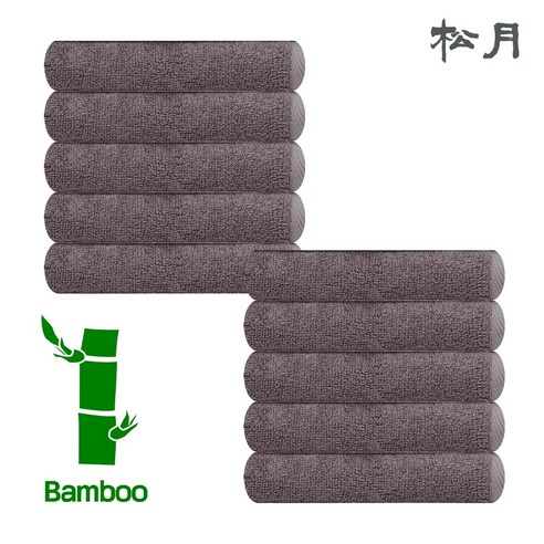 송월 뱀부얀 컬러 수건 485GSM 155g 40x80cm, 10개, 연갈색