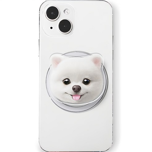 로랜텍 국내생산 아크릴 스마트폰 맥세이프 그립 톡홀더 핑거 스마트링, 38.rorentech 화이트, 1개