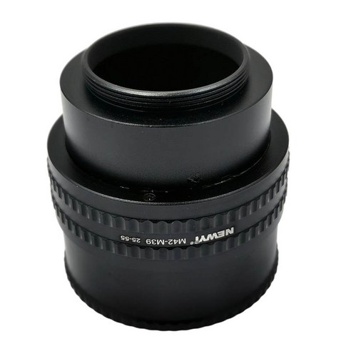 M42-M39 25-55mm 금속 매크로 초점 렌즈 마운트 어댑터 전문가용 카메라, 5.8x3cm, 검은 색, 플라스틱