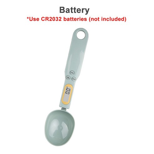 [ZL] 500g 디지털 측정 숟가락 LCD 디스플레이 주방 전자 음식 밀가루 규모 도구 0.1g/0.01oz 우유 커피 차에 대 한 정확한, 0.5-500g, LightGreen(Battery)