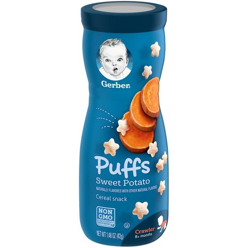 Gerber 그래듀에이트 퍼프 시리얼 스낵 42g, 스위트 포테이토(Sweet Potato), 1개