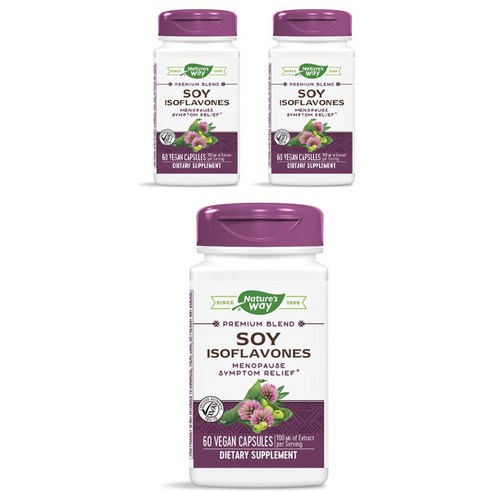 네이쳐스웨이 소이 이소플라본 100mg 비건 캡슐, 60개입, 3개