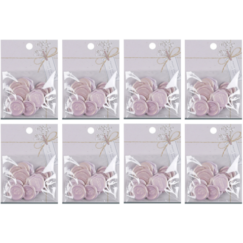 고맙토다 실링왁스 스티커 8개 144p 청첩장 봉투 스티커, 102-핑크x8개