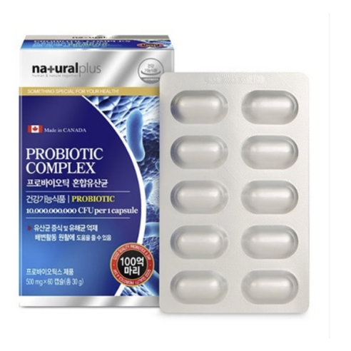내츄럴플러스 프로바이오틱 혼합유산균 500mg x 60캡슐, 30g, 1개