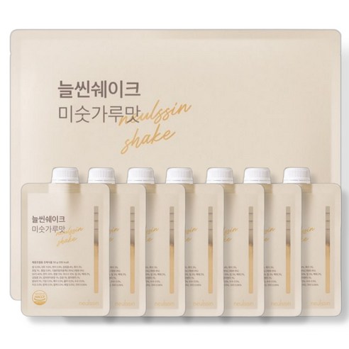 고단백, 저칼로리: 늘씬쉐이크 미숫가루맛 단백질 쉐이크 파우치