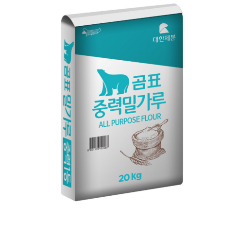 대한제분 곰표 중력 1등 밀가루 20kg, 2개