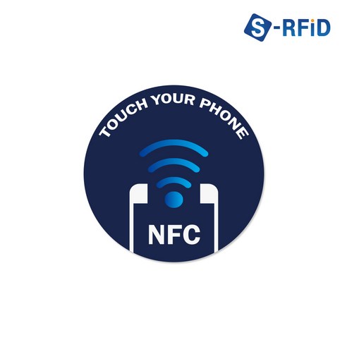 S-RFID NFC 태그 스티커 칩 라벨 카드 인쇄 제작, 1개, 02.원형 NFC 스티커 태그(No.32T)