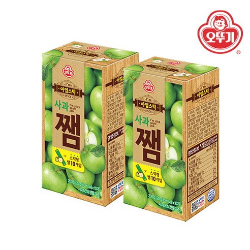 오뚜기 아임스틱 사과쨈, 2개, 200g