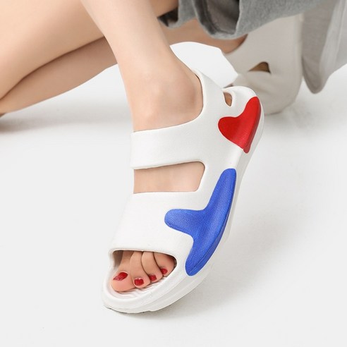 국경 아마존 슬리퍼 겉옷 여름 커플 두꺼운 밑창 하이 엔드 샌들 패션 부드러운 밑창 캐주얼 아웃 도어 남성