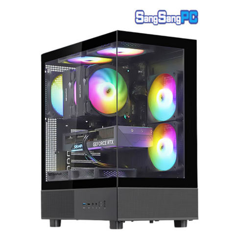 상상피씨 게이밍 컴퓨터 고사양 게임용 조립PC 본체 조립컴퓨터 영상편집 사무용 주식용 발로란트 오버워치2 피파 롤 배그 팰월드, WHITE, OFFICE3, 500GB, 16GB, Free DOS