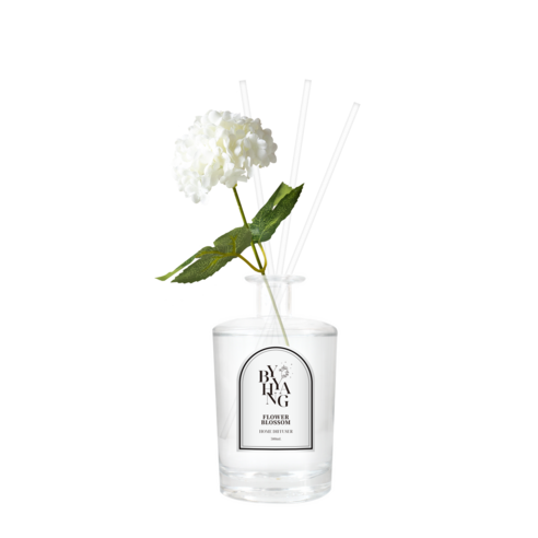 바이향 블루밍 홈 디퓨저 500ml + 조화스틱 + 리드스틱 4p 세트, 플라워블라썸, 1세트