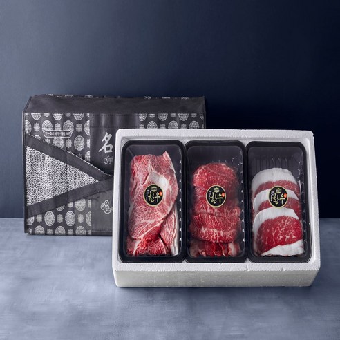 [한정수량] 명품한우1++ 투뿔 한우선물세트 1kg (꽃등심200g+치마살200g+준특수부위400g+차돌양지200g ) 추석선물세트 명절선물세트 한우선물세트 명품한우선물세트