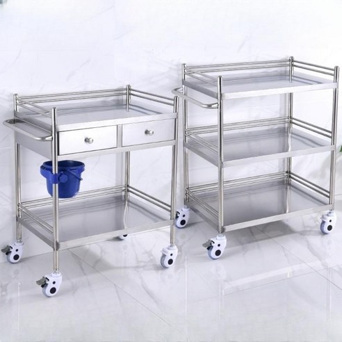 이동식 병원 운반 트롤리 의료용 수술실 드레싱카트 웨건 드레싱카, 소형 40x60x86, 1개