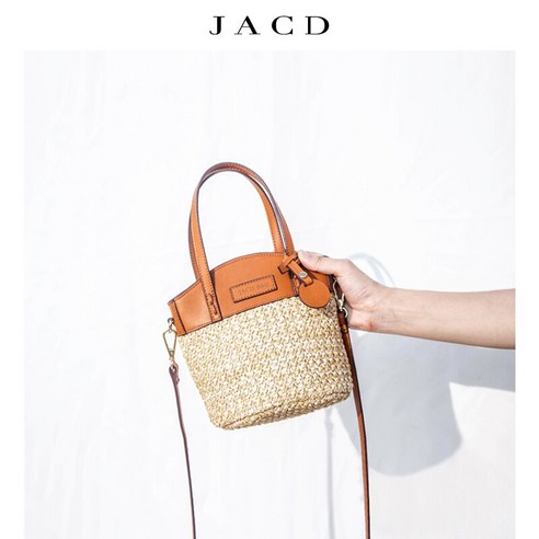 Jacdbag 여름 밀짚 핸드백 여성 2020 새로운 유행 레저 휴가 가방 어깨 메신저 가방
