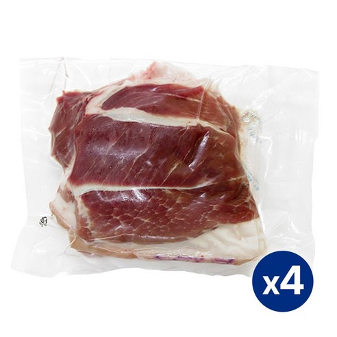 삼다돈 제주흑돼지 냉장 2kg (500g x 4팩) 뒷다리살 (구이용/보쌈용 택1), 1세트, 흑돼지 뒷다리살500g x 4팩(보쌈용)