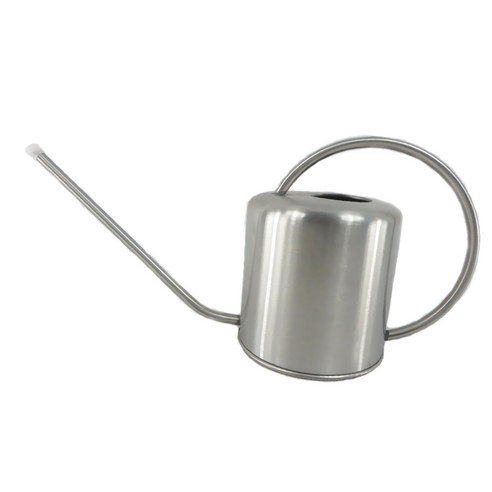 Ursmart 스테인레스 스틸 물을 수있는 냄비 실내 집 식물 긴 주둥이 1.5 L, 실버, 41x19x13cm