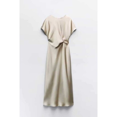 ZARA 자라 새틴 꼬임장식 롱원피스 2454845 307