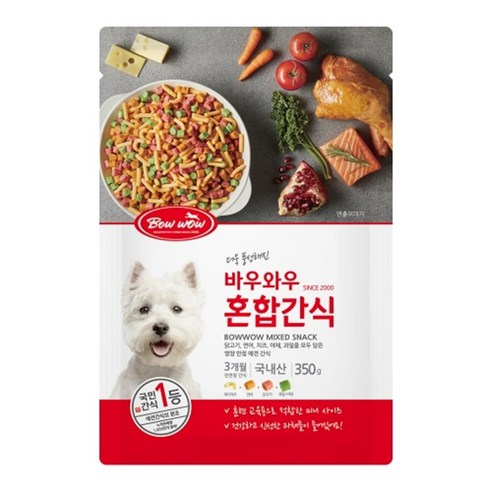 바우와우 혼합 간식: 3개월 아기 강아지의 건강과 훈련을 위한 최고의 선택!