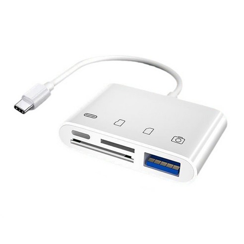 C타입 8핀 USB SD카드 멀티 리더기 4in1, C타입멀티리더기