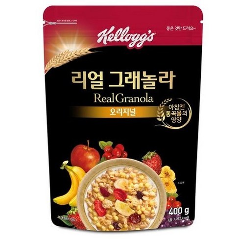 켈로그 리얼 그래놀라 오리지널 시리얼, 400g, 2개
